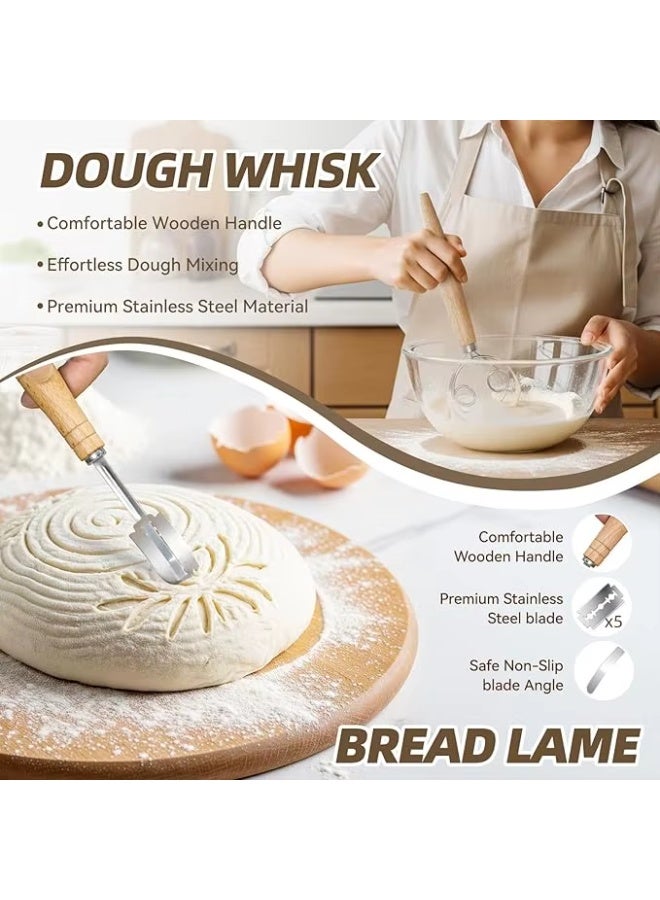 طقم متكامل لتحضير خبز الساوردو – سلة تخمير الخبز وأدوات احترافية لصناعة الخبز - Image 5